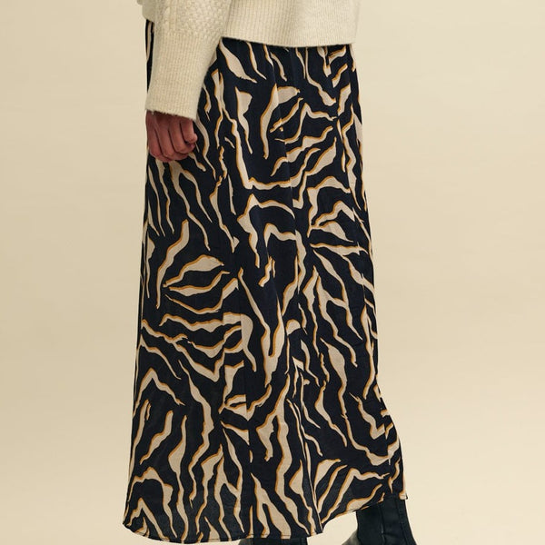 Nobody's Child Animal Print Drawstring Waist Midaxi Skirt