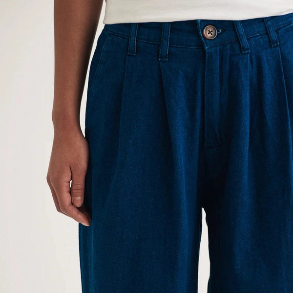 Nobody's Child Ava Organic Cotton Denim Trousers In Blue