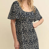 Nobody's Child Black and White Dee Dee Midi Dress