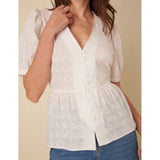 nobody's Child Broderie Anglaise Ria Blouse In White