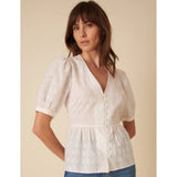 nobody's Child Broderie Anglaise Ria Blouse In White
