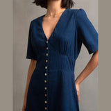 Nobody's Child Dark Denim Alexa Midi Tea Dress
