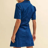 Nobody's Child Dark Denim Daisy Collared Mini Dress