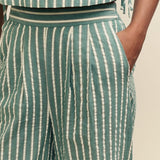 Nobody's Child Fearne Cotton Green Stripe Wide Leg Trousers