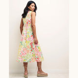 Nobody's Child Floral Print Broderie Sandra Midi Dress