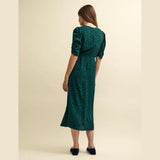 Nobody's Child Green Spot Print Evie Midi Dress