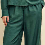 Nobody's Child Green Wide Leg Drawstring Trousers