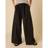 nobody's child Pinstripe Jerrow Wide Leg Trousers In Black