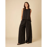 nobody's child Pinstripe Jerrow Wide Leg Trousers In Black