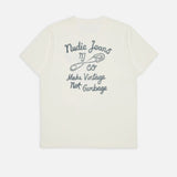 Nudie Jeans Roy T-Shirt NJCO Pin In Chalk White