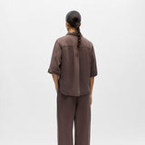 OBJECT Denim Shirt In Seal Brown