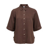 OBJECT Denim Shirt In Seal Brown