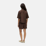 OBJECT Embroidered Top In Brown