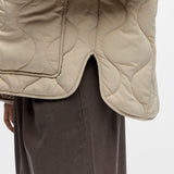 OBJECT Long-sleeve Quilted Jacket In White Hummus