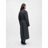 OBJECT OBJAUBREY Longline Coat In Medium Grey