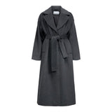 OBJECT OBJAUBREY Longline Coat In Medium Grey