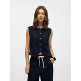 OBJECT OBJCAMILLA Denim Waistcoat In Blue Denim