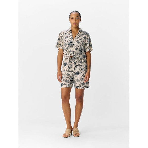 OBJECT OBJEMBER Printed Shirt In Sandshell