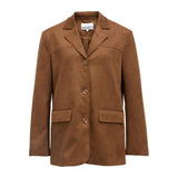 OBJECT OBJFENJA Faux Suede Blazer In Rawhide