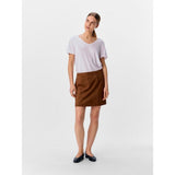 OBJECT OBJFENJA  Faux Suede Mini Skirt In Brown