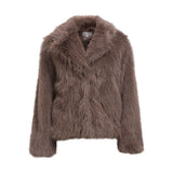 OBJECT OBJISADORA Faux Fur Jacket In Magnet