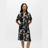 OBJECT OBJJACIRA Printed Shirt Dress In Black