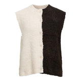OBJECT OBJKIMIA Knitted Vest In White Sand