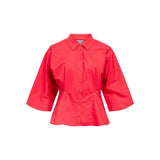 OBJECT OBJMERLE Peplum Shirt In Poinsettia