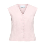 OBJECT OBJMOLLY Tailored Button Vest In Pale Lilac