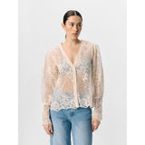 OBJECT OBJSIGA Lace Shirt In White Sand