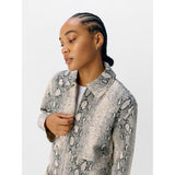 OBJECT OBJWESTI Snake Print Jacket In Tofu