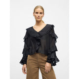 OBJECT OBJZIVA Ruffled Blouse In Black