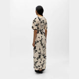 OBJECT Short Sleeve Wrap Maxi Dress In Sandshell