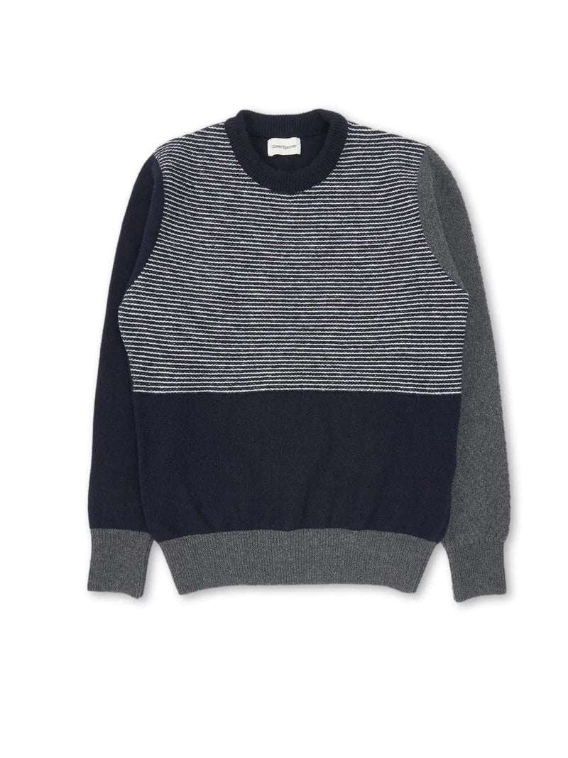 Oliver Spencer Blenheim Jumper Holford Navy Charcoal