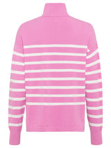 Cora Fit Striped Jumper Wit Zip Pink