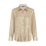 Olesen Shimmer Collared Shirt in Gold