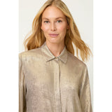 Olesen Shimmer Collared Shirt in Gold