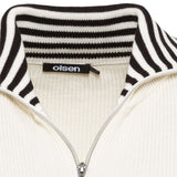 Olsen Chloe Fit Striped Pullover with Collar