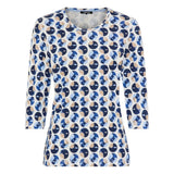Olsen Circle Print T-Shirt In Ink Blue