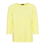 Olsen Crew Neck Jumper in Henny Straight Fit in Citron