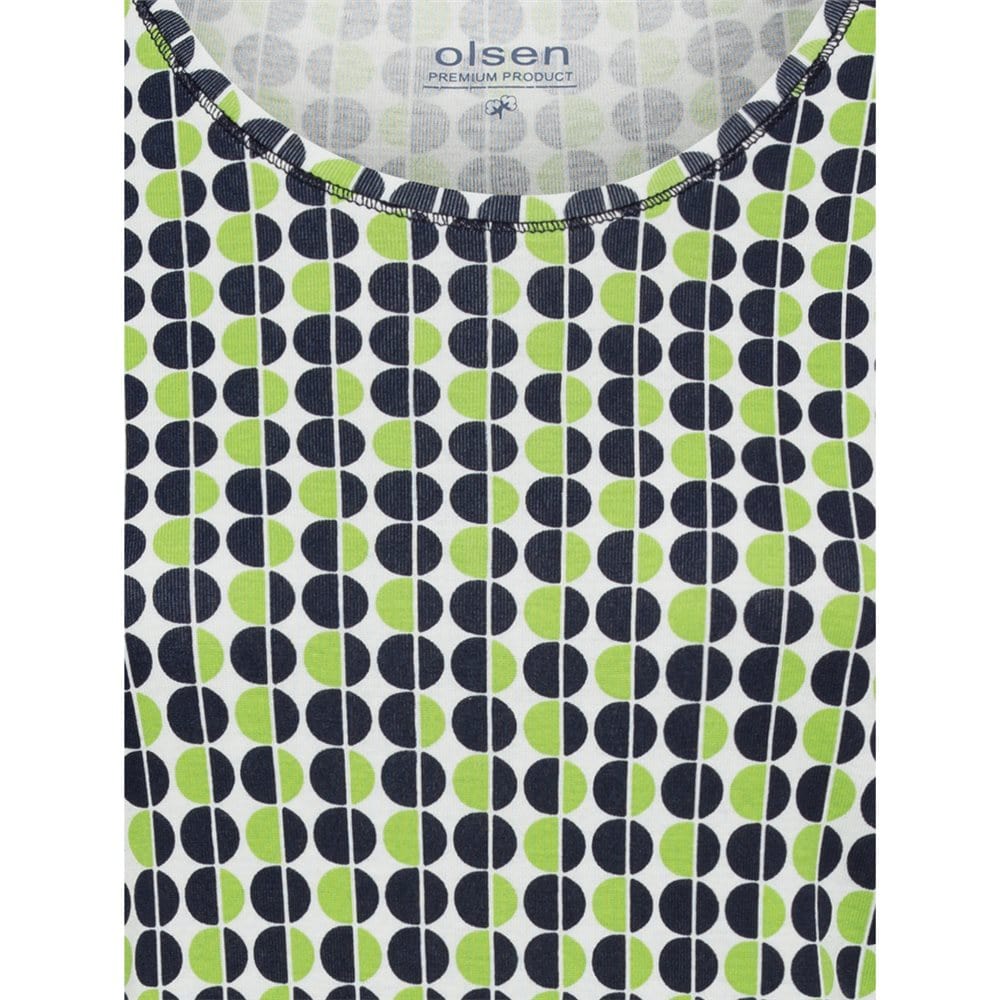Olsen Crew neck top with dotted pattern in Edda fit