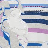Olsen Edda Fit Strip \and Flower Print Top Purple