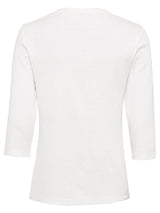 Olsen Edda Fit Top With Frontal Print and 3/4 Sleeves