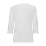Olsen Edda Fit Topo With Placement Flower Print Off White