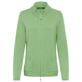 Olsen Jacket with zip and stand-up collar in Eva fit in Green