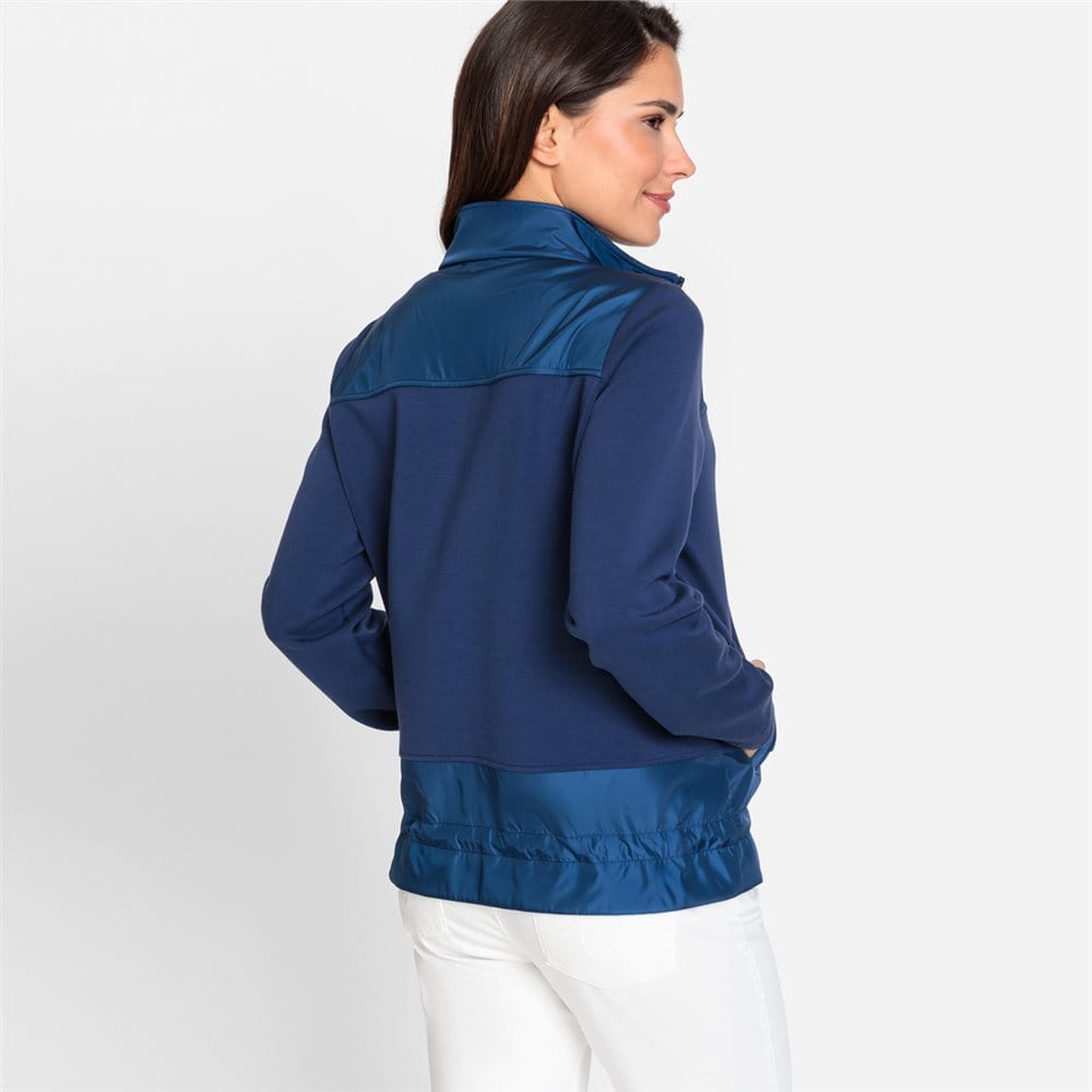Olsen Jersey jacket with stand-up collar in Cora Fit