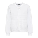 Olsen Jersey Style Jacket With Long Sleeves in Henny fit in White