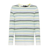 Olsen Jumper with horizontal stripes in Henny fit in Green