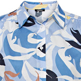 Olsen Leaf Print Shirt Dress