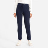 Olsen Lisa Straight Fit Jersey Trousers Navy